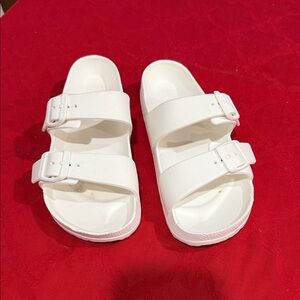 Women's White Slide Sandals